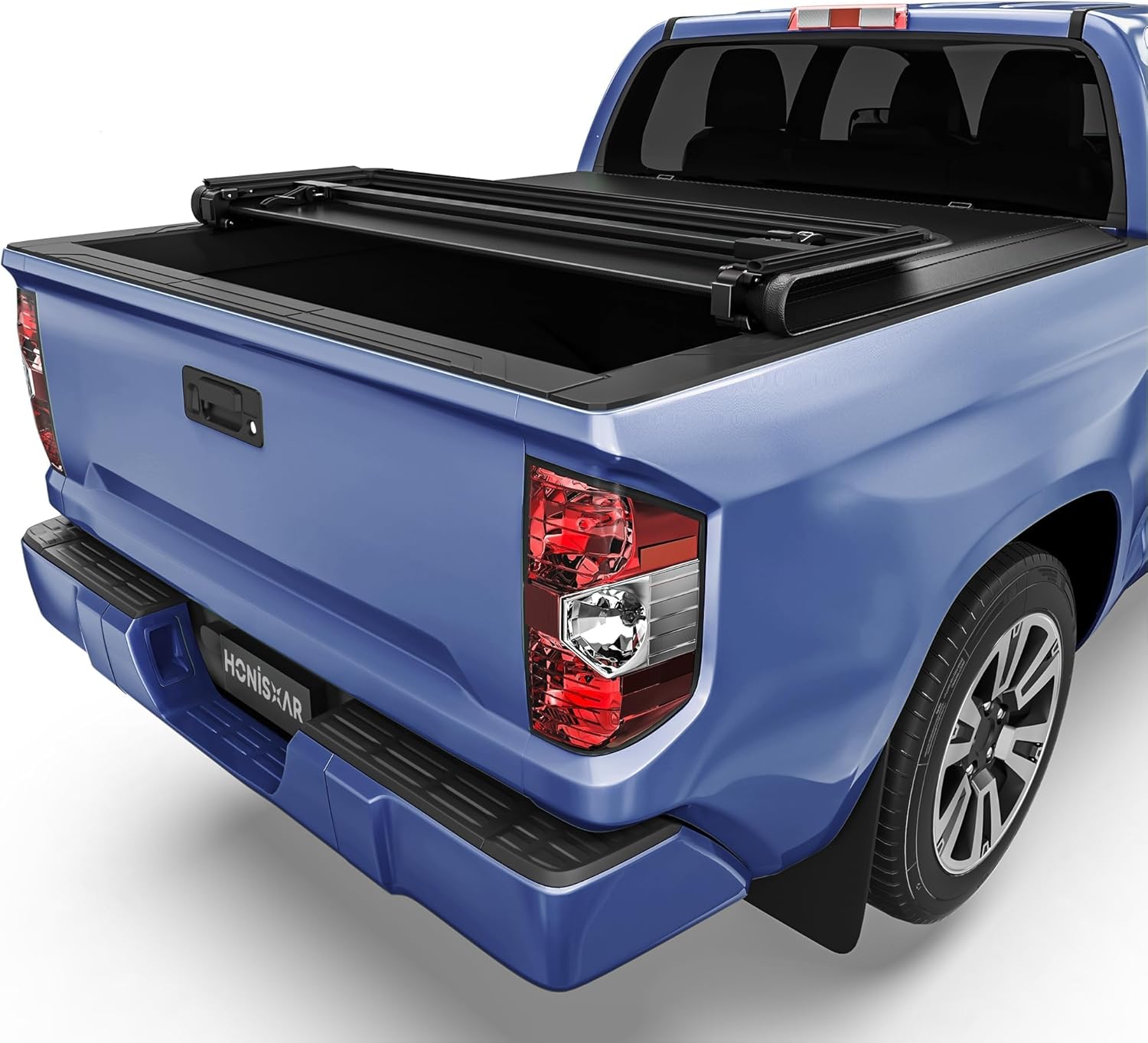 Soft Tri-fold Truck Bed Tonneau Cover Fit for Toyota Tundra 2022 2023 2024 2025 2026 with Deck Rail System, 5.5 Ft Bed (Excl. Trail)