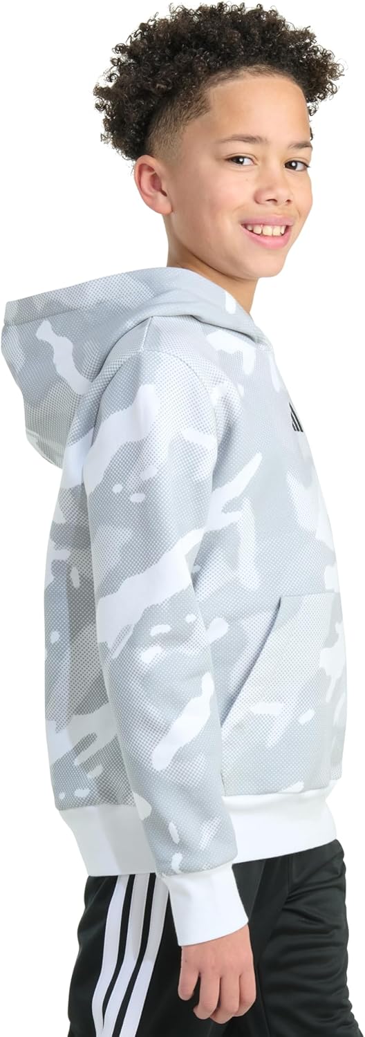 adidas boys All Over Printhalftone Camo Fleece Hooded Pullover (Big Kid) - Image 2