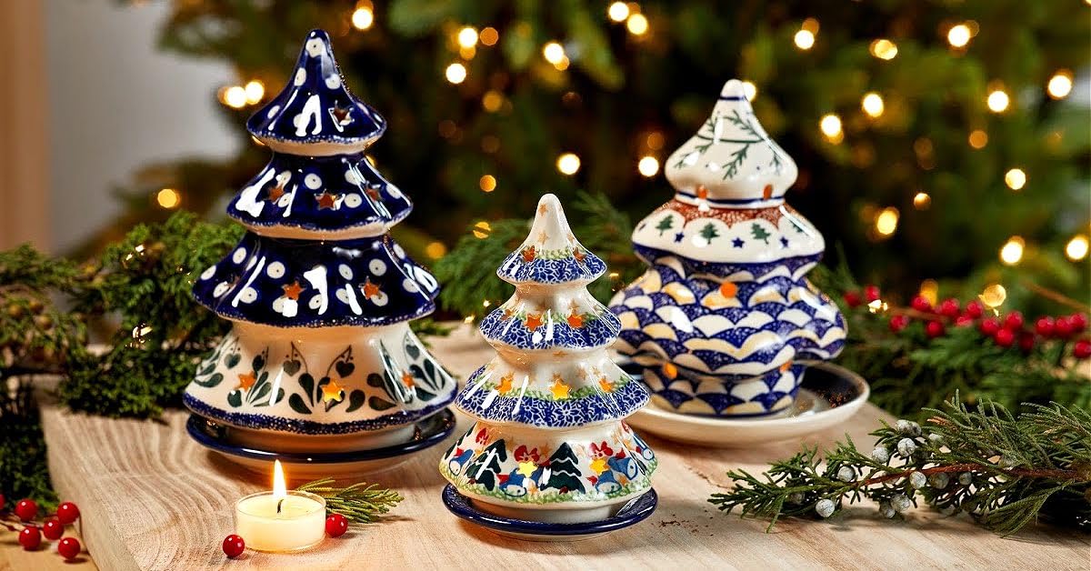 Amazon.co.jp: ポーランド食器EvergreenクリスマスツリーLuminary