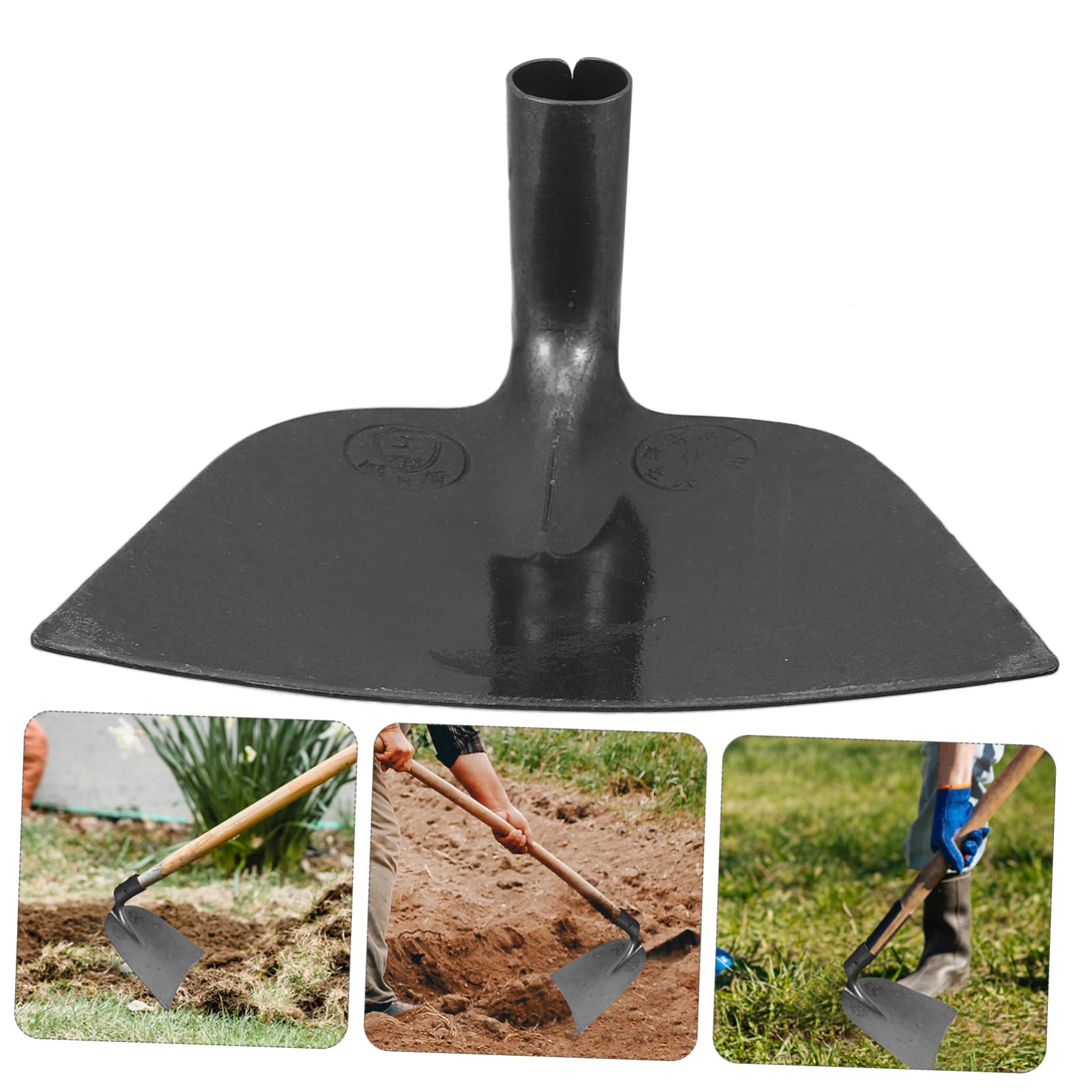 Attrezzo Agricolo in Acciaio al Manganese, Design Integrato Allargato | Scavare e Smuovere Terreno, Finitura Argento, Utensile Robusto per Lavoro in Campo