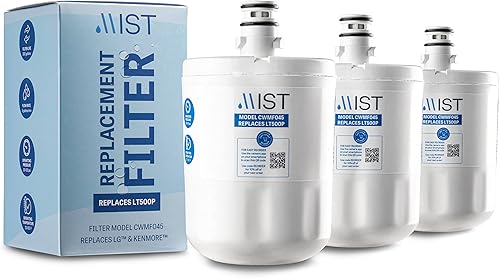 Mist 5231JA2002A Filtro de agua de repuesto para LG LT500P, filtro de agua para refrigerador compatible con GEN11042FR-08, ADQ72910911,