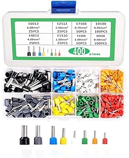 LUYING プロフェッショナルケーブル 絶縁付棒端子400PCS 2本線差用棒端子 裸圧着棒フェルールセット接続のための簡単な取り付けフェルール 棒端子セット