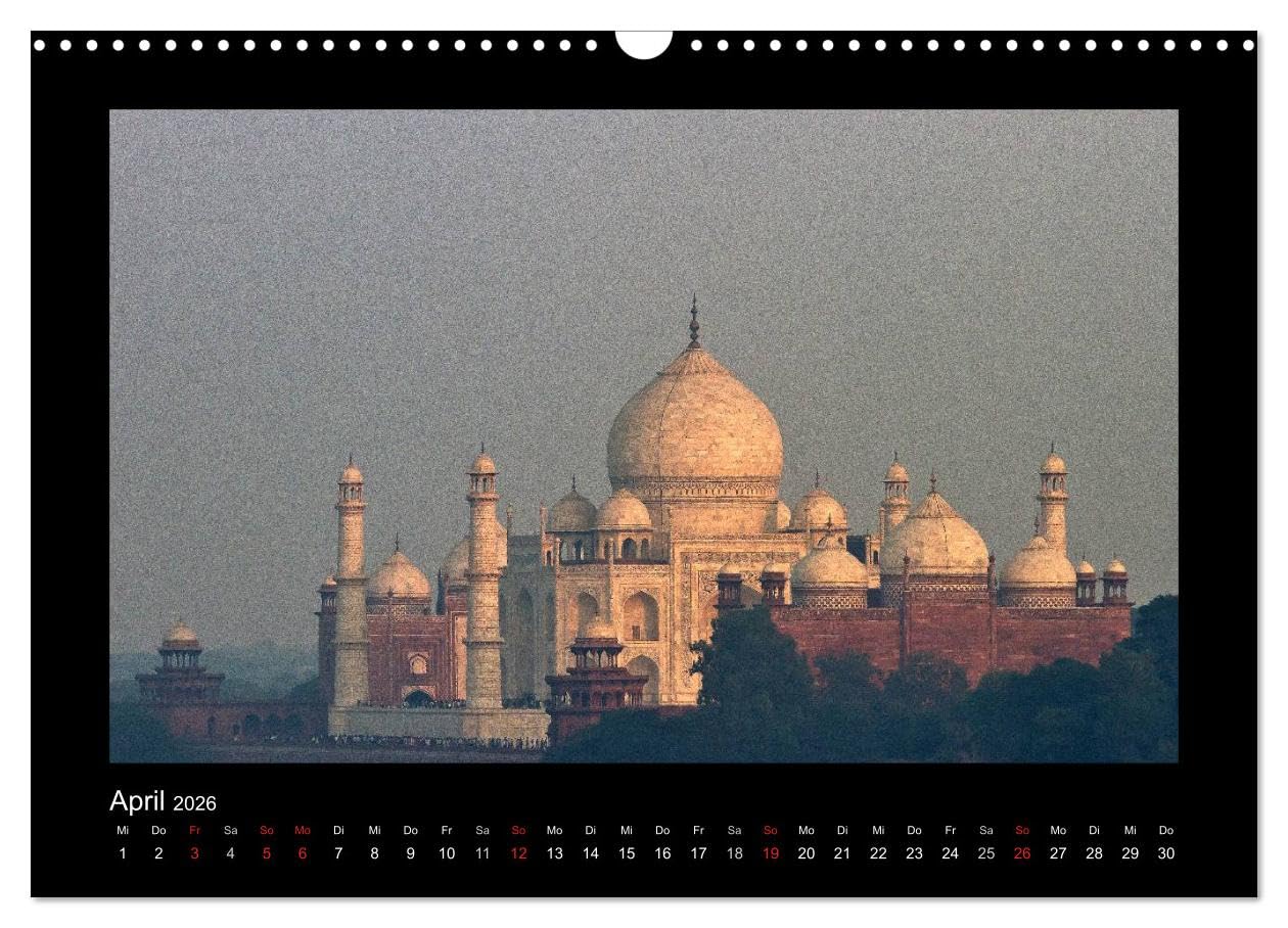 Taj Mahal (Wandkalender 2026 DIN A3 quer), CALVENDO Monatskalender: 12 Bilder vom wohl bekanntesten Bauwerk in Indien. (CALVENDO Orte)