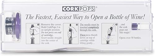 Vista 21 de Cork Pops Abrebotellas de vino original, plata prémium Plata de primera calidad.