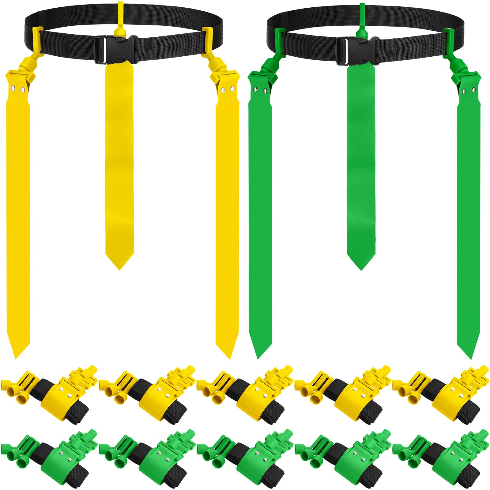 Hungdao 10/12 Players Flag Football Belts and Flags