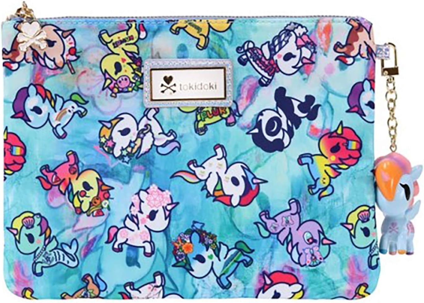 Tokidoki Watercolor Paradise Zip Pouch in Blue