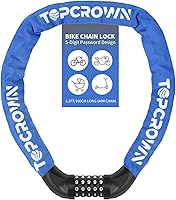 Vista 18 de Candado de Cadena para Bicicleta de 3.2 Pies de Largo, Alta Seguridad, Resistente, Antirrobo, Cerradura de Bicicleta con Combinación de 5 Dígitos