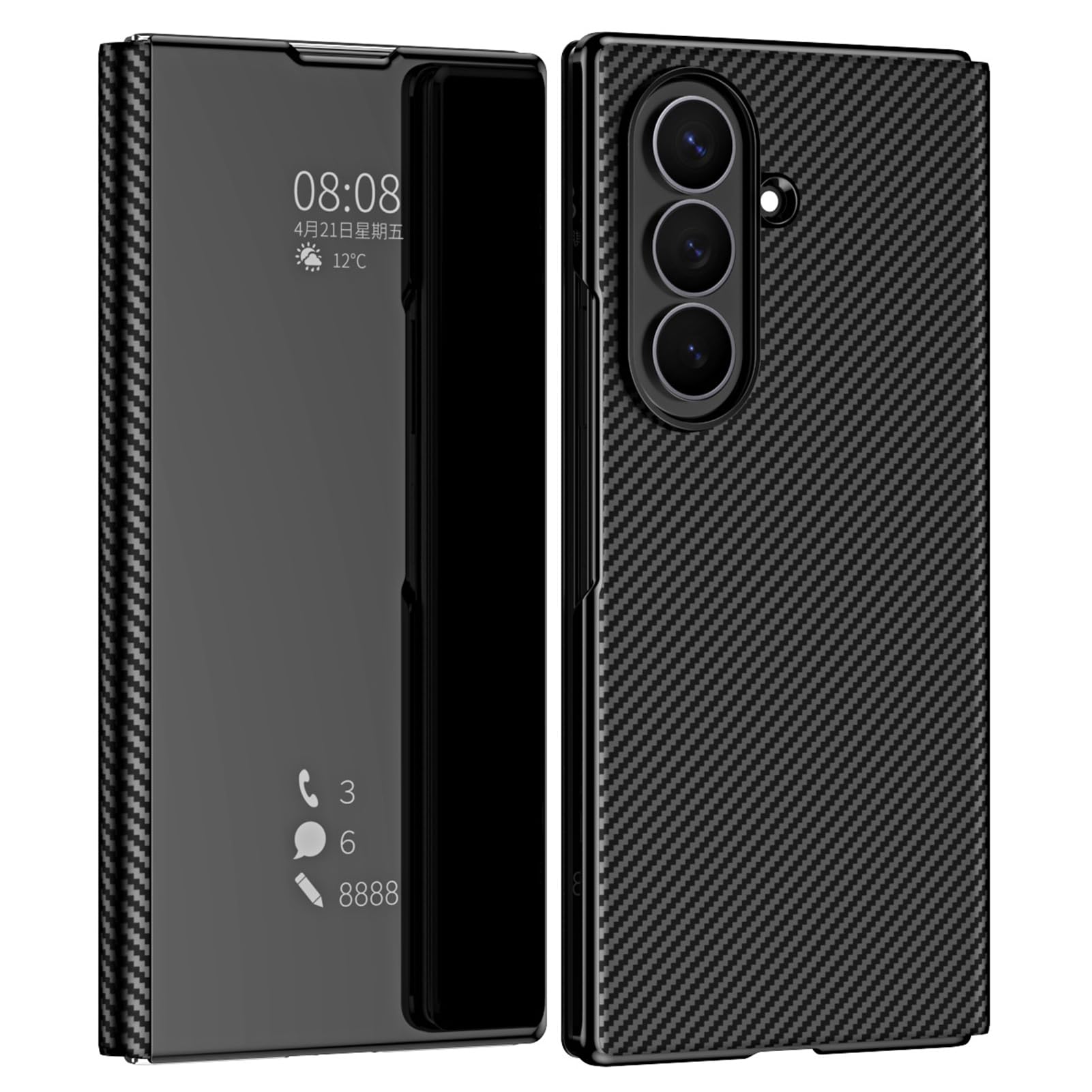 Placcatura Cover Per Samsung Galaxy Z Fold 8 Ultra, Visibile Ribalta