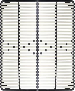 i-flair Lattenrost 140x200 cm Metallrahmen – Stabiler Lattenrahmen mit 56 Leisten, Härtegrad & Mittelzone verstellbar, belastbar & geräuscharm, passend für alle Matratzen
