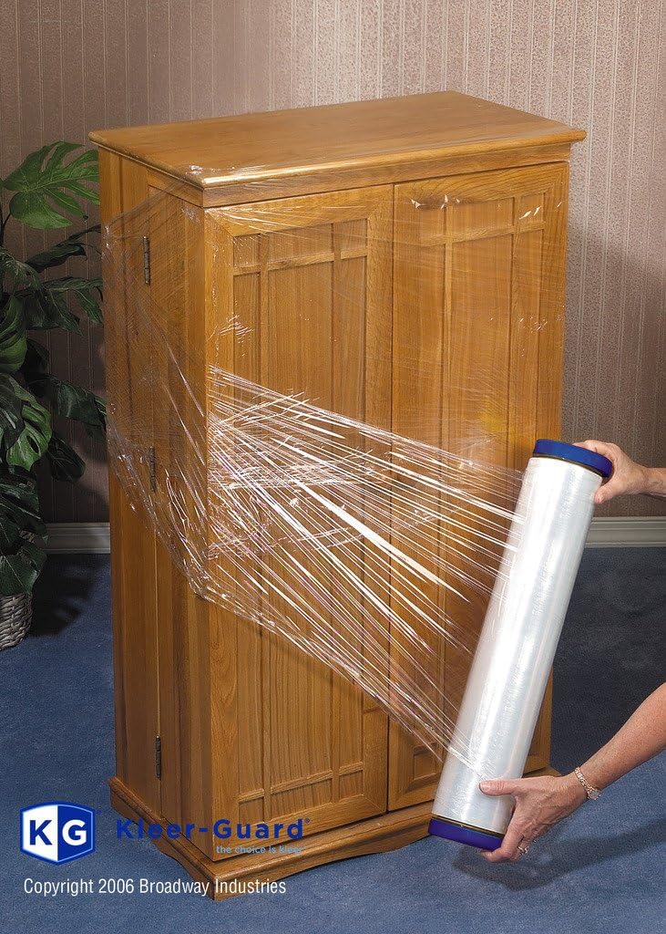 Kleer-Guard® Stretch-Wrap with Tension Control Handle. 20” x 1,000 ft./roll. 80 Gauge Equivalent. 1 Roll Two Tension Control Handles : Office Products