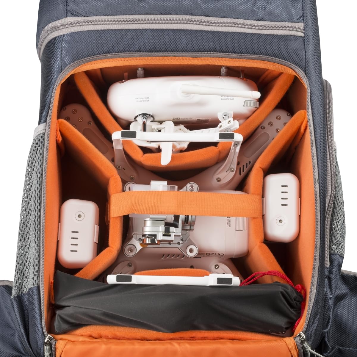 Mantona Elements Pro Kamera und Drohnenrucksack dunkelblau/grün/orange