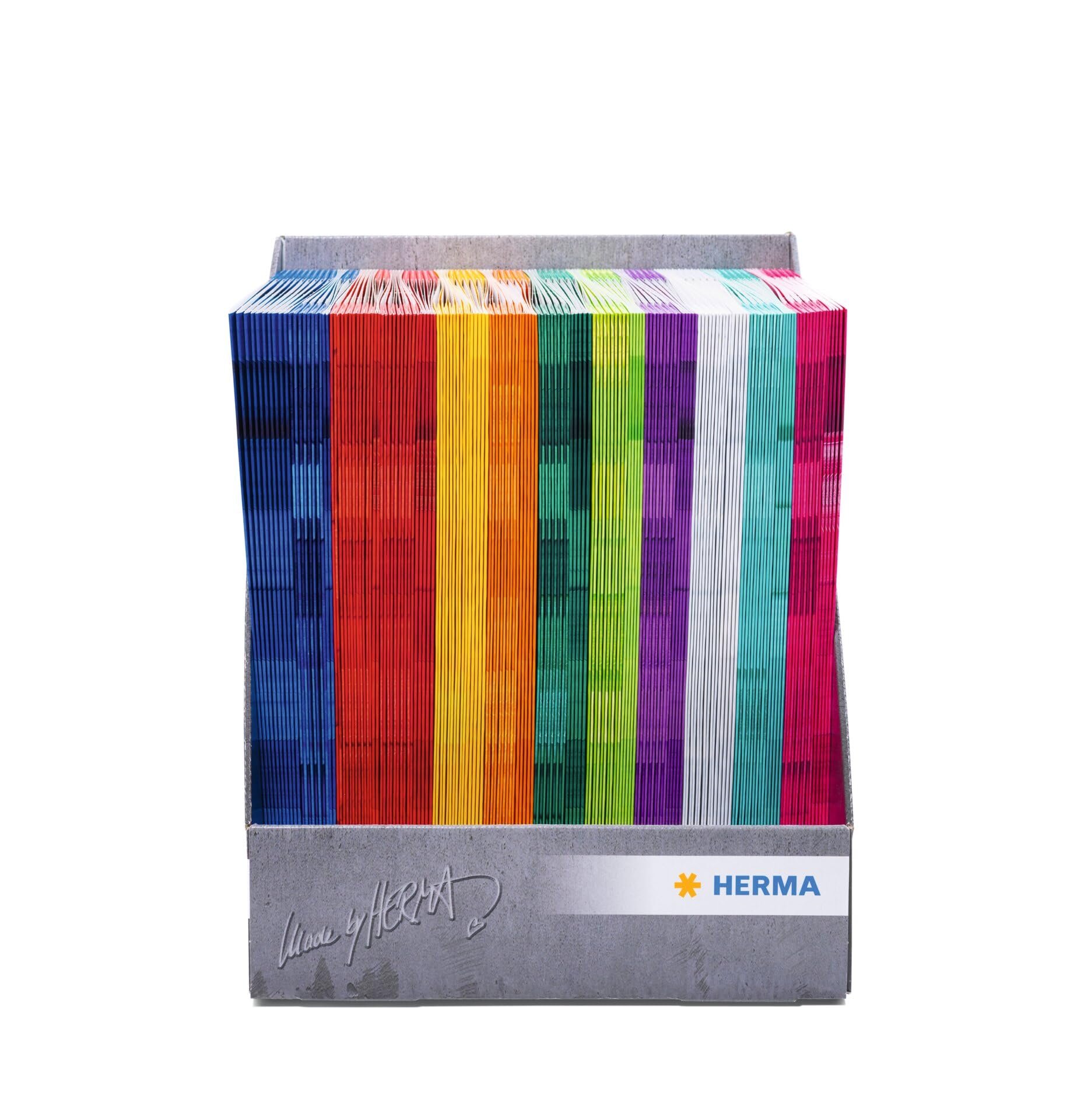 HERMA Set di 120 buste per quaderni, formato A4, in carta robusta e extra resistente, con motivo esagonale, per quaderni scolastici, colorati