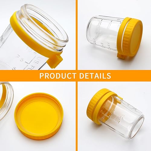 Miniatura 3 de Tarros Mason de 16 onzas con tapas, recipientes de avena durante la noche con para avena, pudín, yogur, recipientes de aderezo para ensaladas,