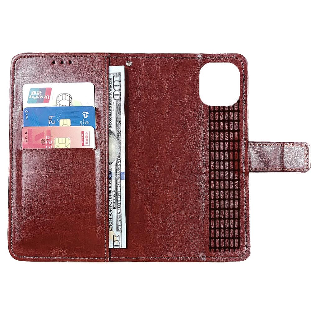 Genlision Flip Custodia In Pelle PU Premium Per Iphone 13(6.1),Custodia Sottile In Pelle Per Telefono,con Supporto Stand,Slot Per Schede E Chiusura Magnetica-Nero - Foto 9