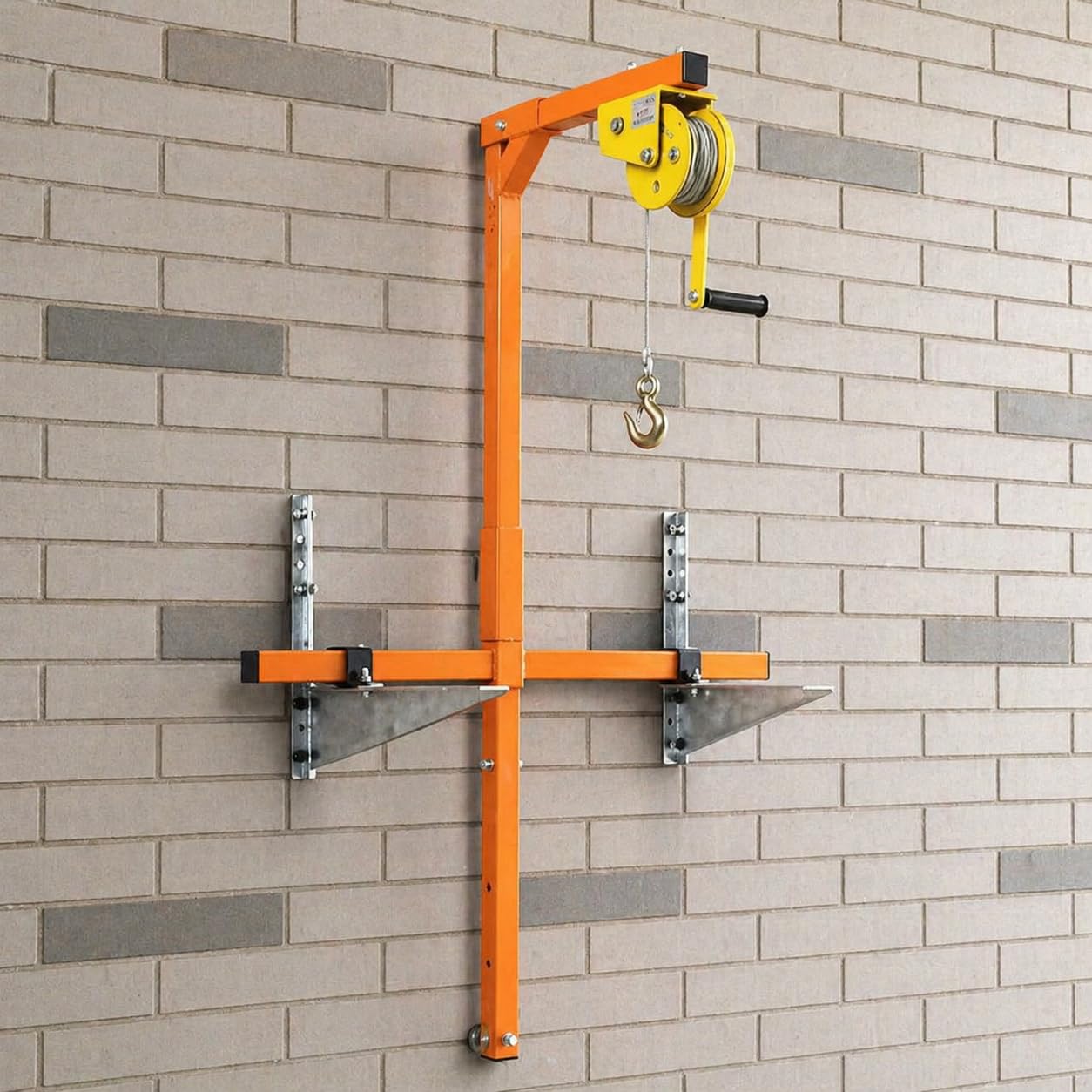 Polipasto de instalación de aire acondicionado exterior con soporte de elevación y cabrestante manual, elevador manual para montaje, desmontaje (tamaño: 150 kg 25 m, juego completo)