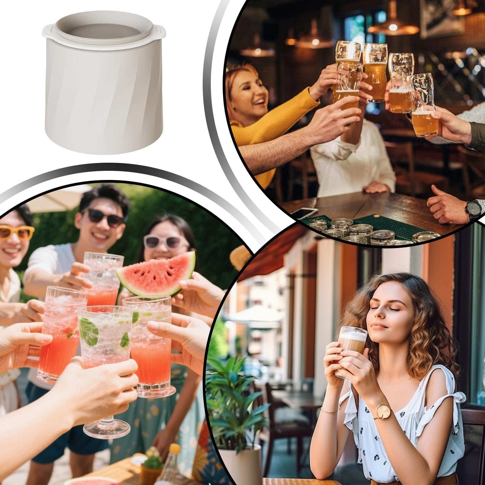 Cubitera para congelador, apta para bebidas frías