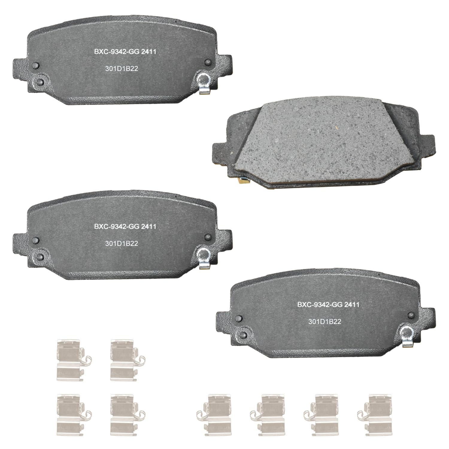 Bendix Premium SBC2411 Ceramic Rear Brake Pads for Jeep Grand Cherokee 2024-2023, Grand Cherokee L 2024-2021