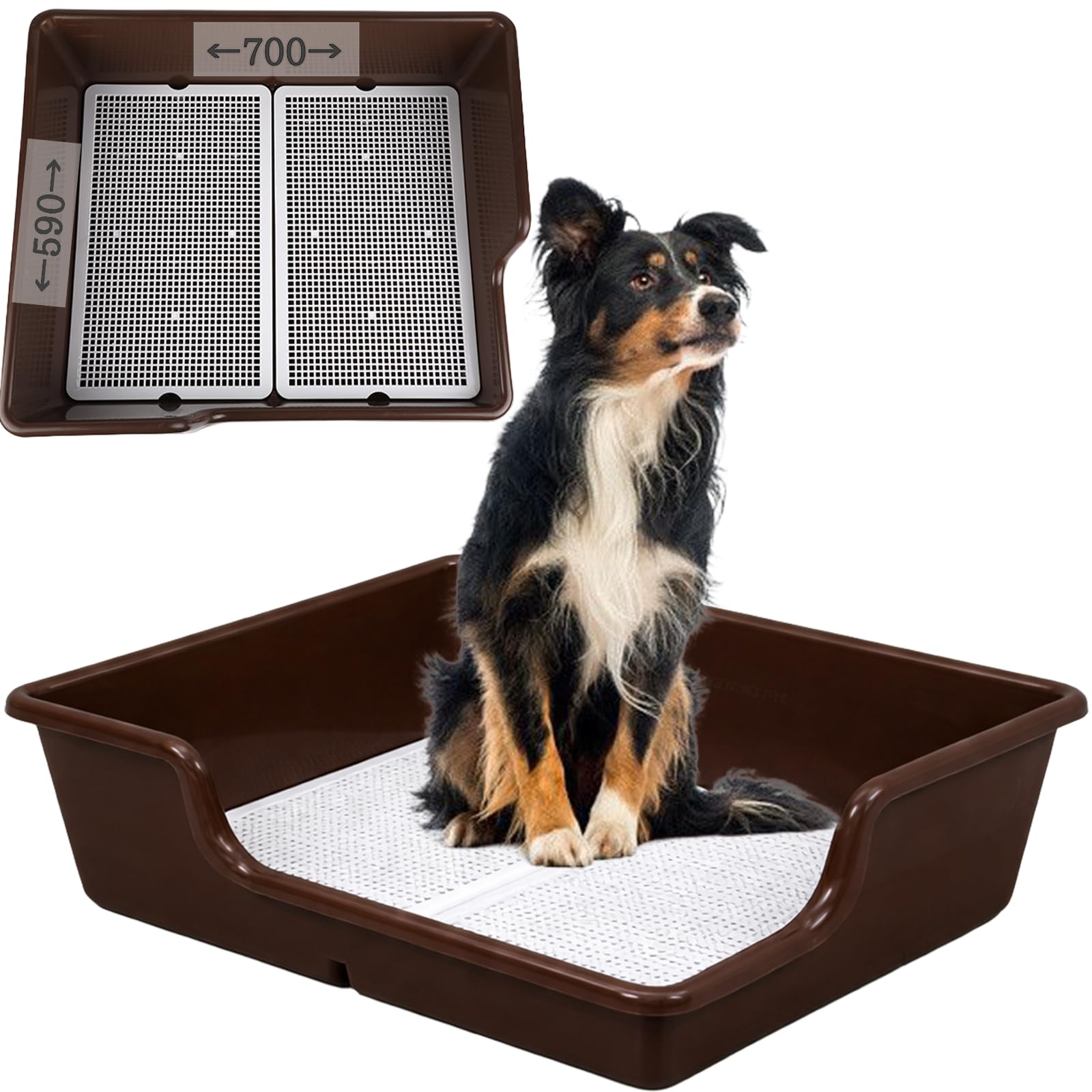 犬 トイレ トレー 大型犬用 91cm×61cm×11cm ウッディデザイン Amazon | DogLife 犬 トイレ トレー 大型犬 特大 スーパー ワイド