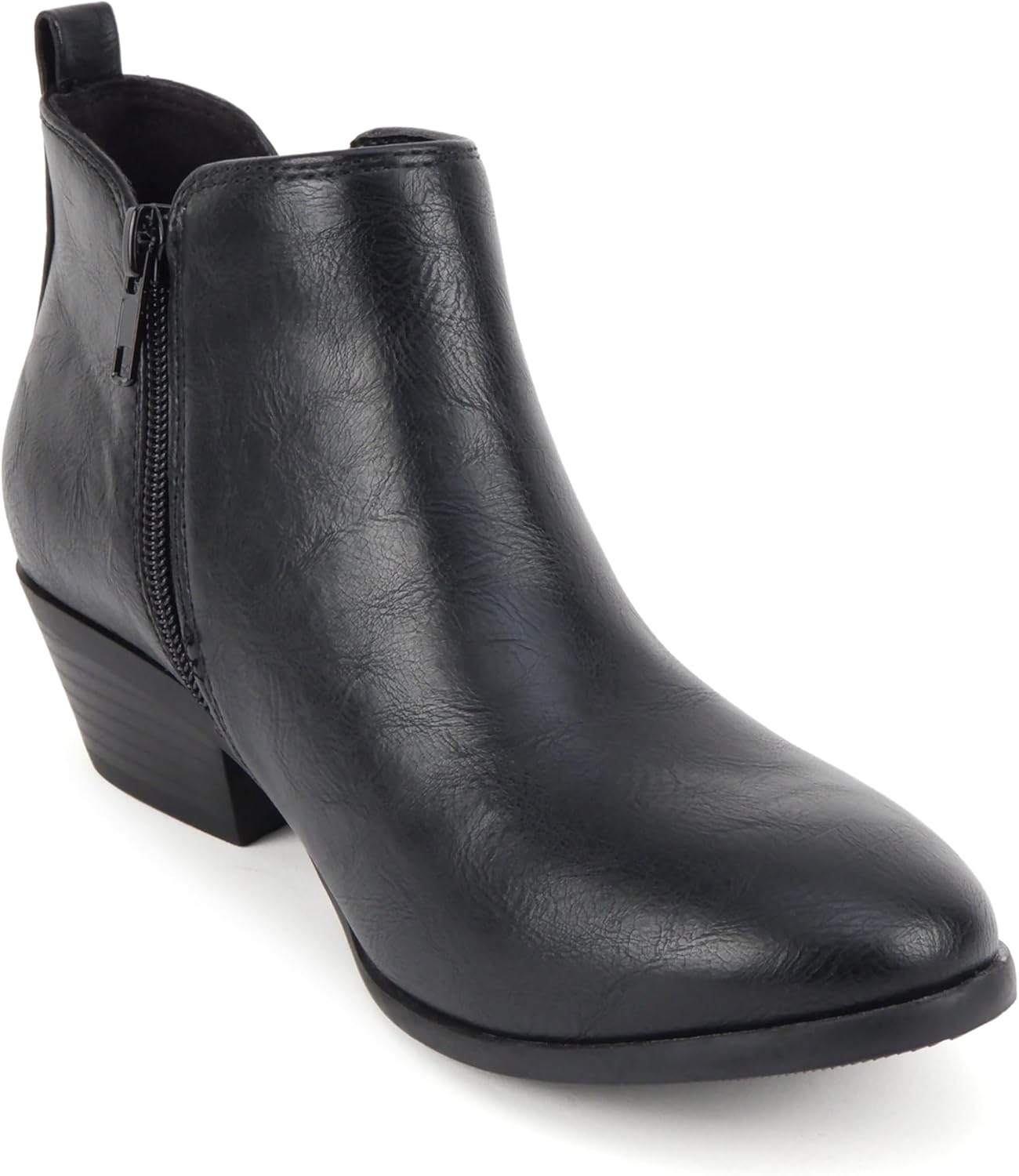 Soda “CHARMER” ~ Women Pointed Toe Elastic Gore Low Heel Ankle Bootie with Zipper Closure - Image 5