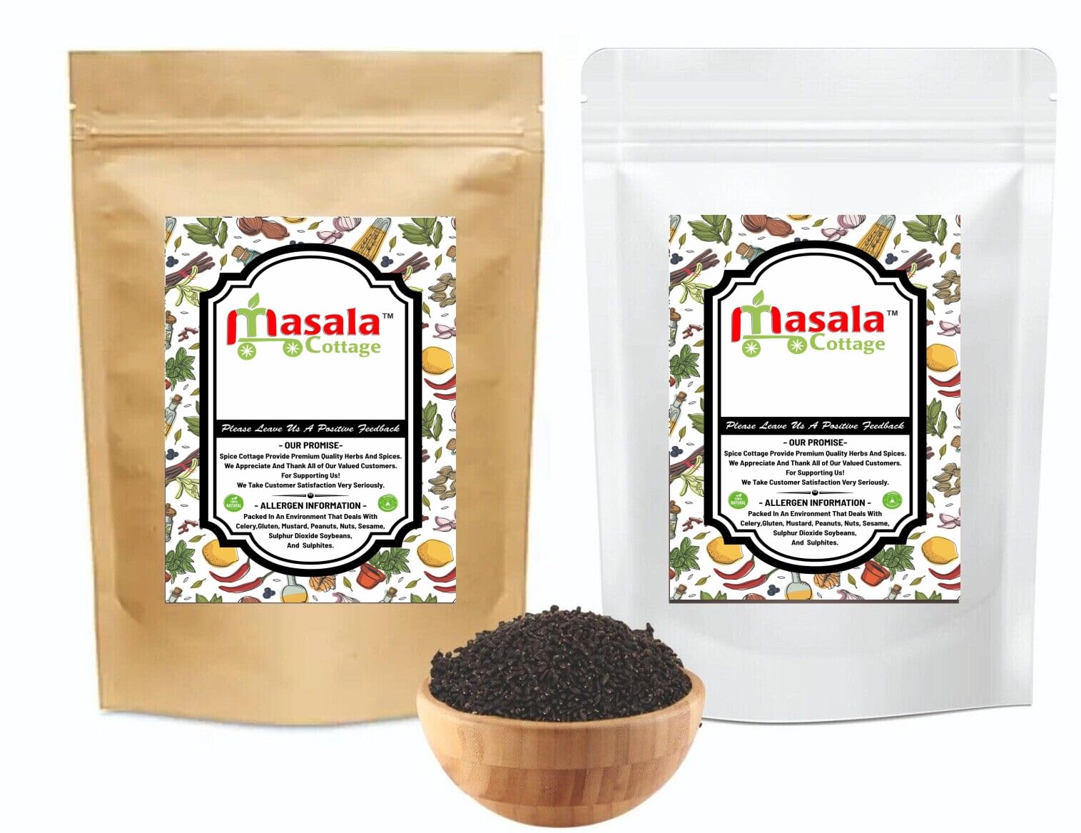 Basil Seeds | Tukmaria | Sabja | Subza| TUKHMALANGA | Falooda Seeds A* Grade Premium Quality by Masala Cottage® 25g-1.9kg (50, Grams)