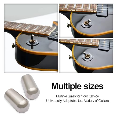 Miniatura 10 de 2 piezas de rosca de Estados Unidos SAE 8-32 latón LP guitarra interruptor de palanca de 3 vías interruptor de pastilla perilla para interruptor