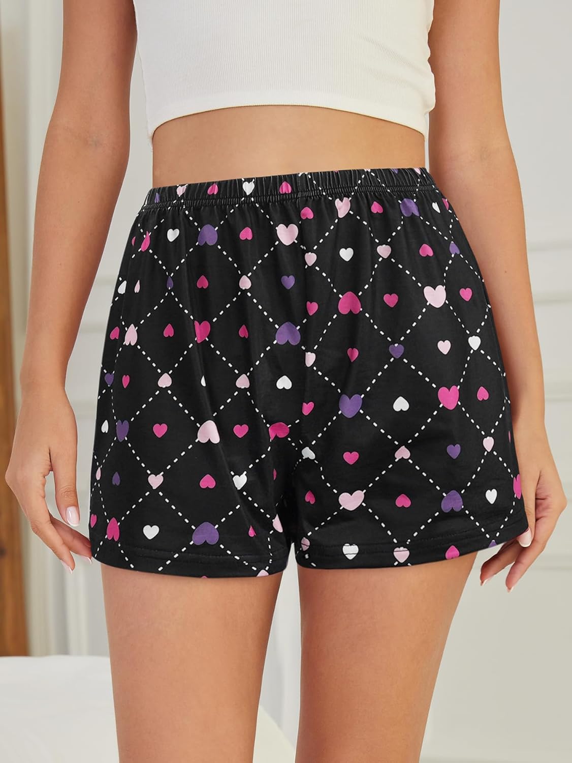 VENTELAN 3 Pack Womens Ultra-Soft Pajama Shorts Adjustable Waistband Sleepwear(Available in Plus Size) S-XXL - Image 4