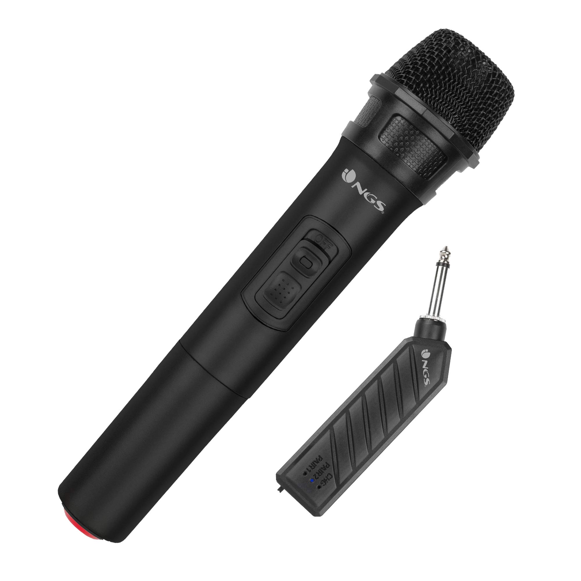 NGS Singer Air - Micrófono Inalámbrico Vocal Dinámico, Alcance de 20 Metros y Plug&Play
