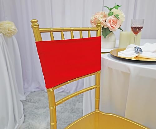 Miniatura 3 de (10 bandas elásticas de elastano de 7 x 13 pulgadas, bandas elásticas de licra de doble capa para silla, lazos para bodas, fiestas, banquetes,