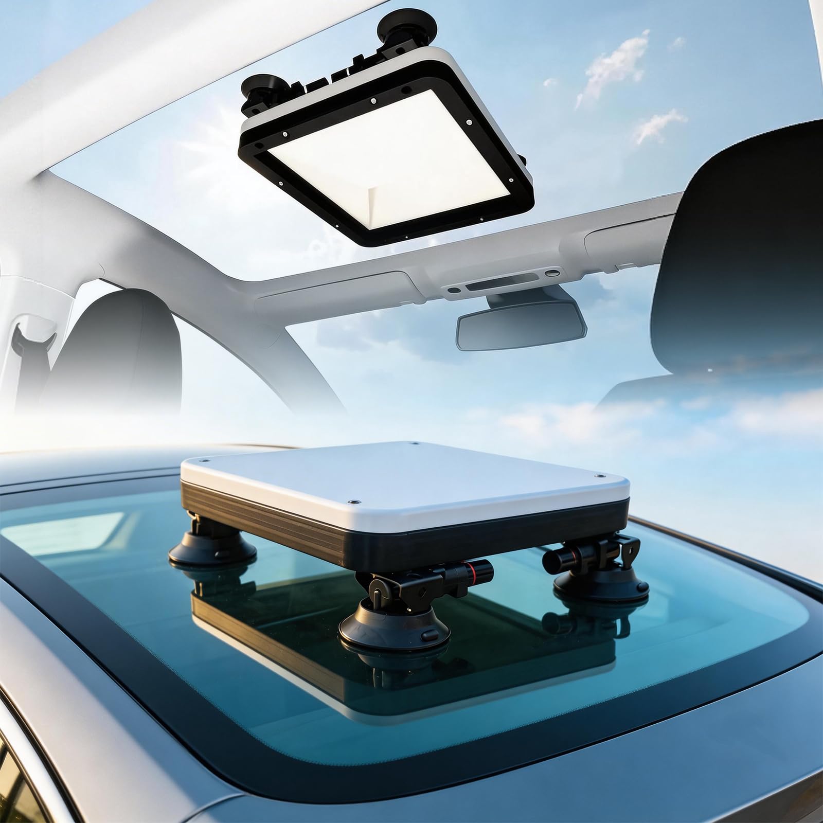 Photo 1 of for Starlink Mini Car Mount, 2-in-1 Magnetic & Suction Cup Mount for RV, Truck, Camper and Car, Ultra-Durable Hardtop Mount for Interior and Exterior Vehicle Installation