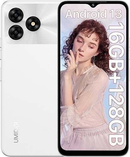 UMIDIGI Teléfono celular desbloqueado, G5 Unisoc T606 8+8 GB +128 GB Android 13 Smartphone desbloqueado con pantalla completa de 6.6 pulgadas,