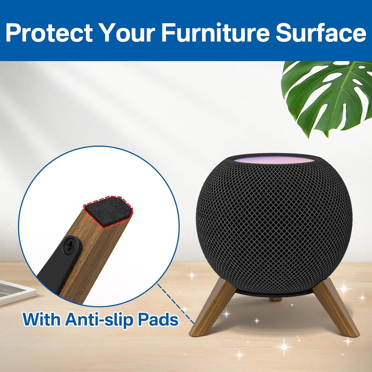 Soporte de Mesa para Apple HomePod Mini Cosmo Portoro Marca Iblason Negro