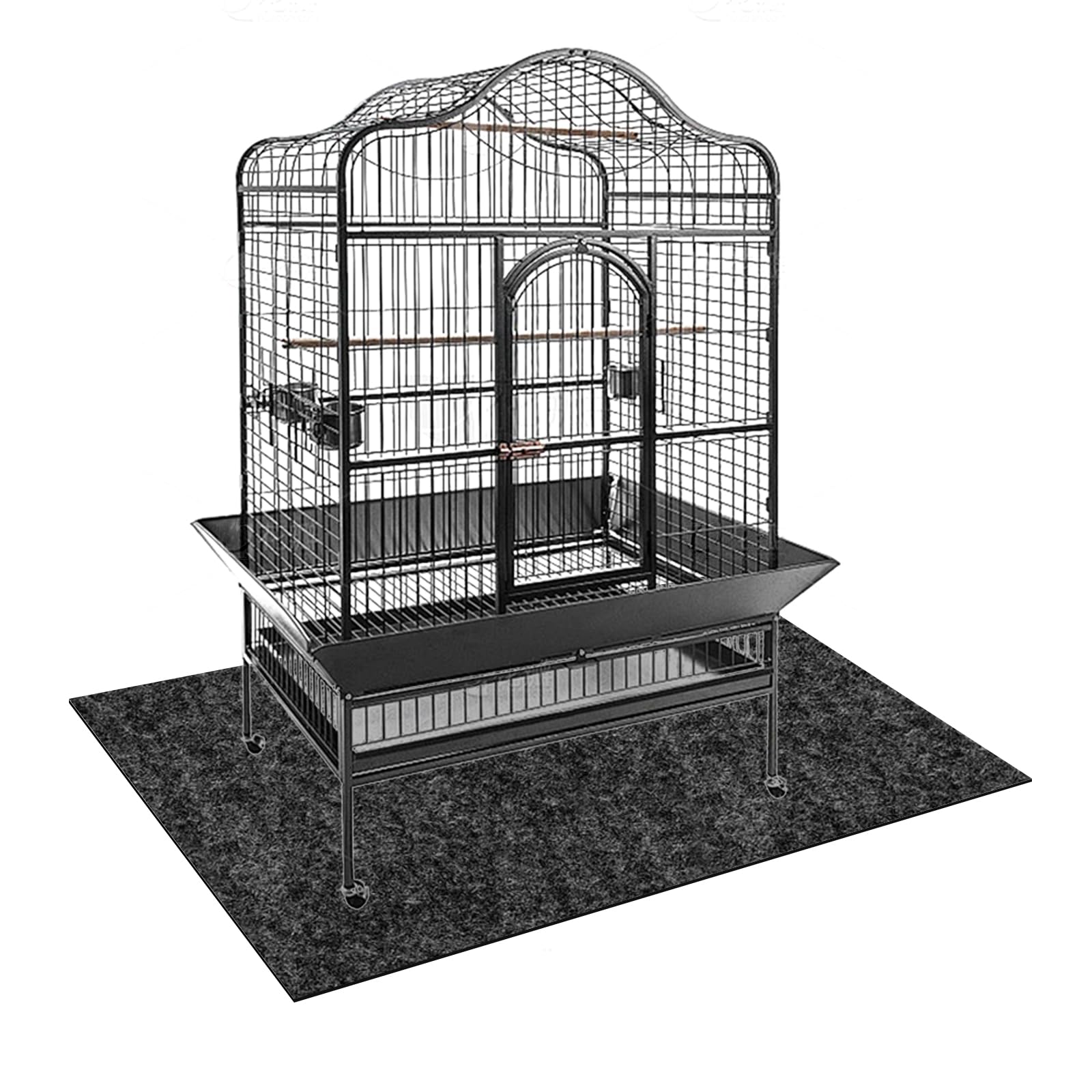 Bird Cage Floor Mat, 30x36 Inch Waterproof Under Pet Cage Liner Mat for Kennel Training, Reptile Aquariums, Non-Slip Felt Mat to Protect Floors