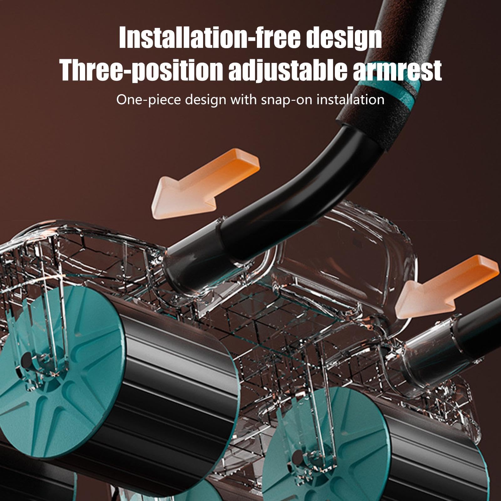 Ab Roller - Attrezzo per allenamento addominali a rimbalzo automatico, stabile a 4 ruote, per addominali, resistente, per allenamento addominale e fitness a casa