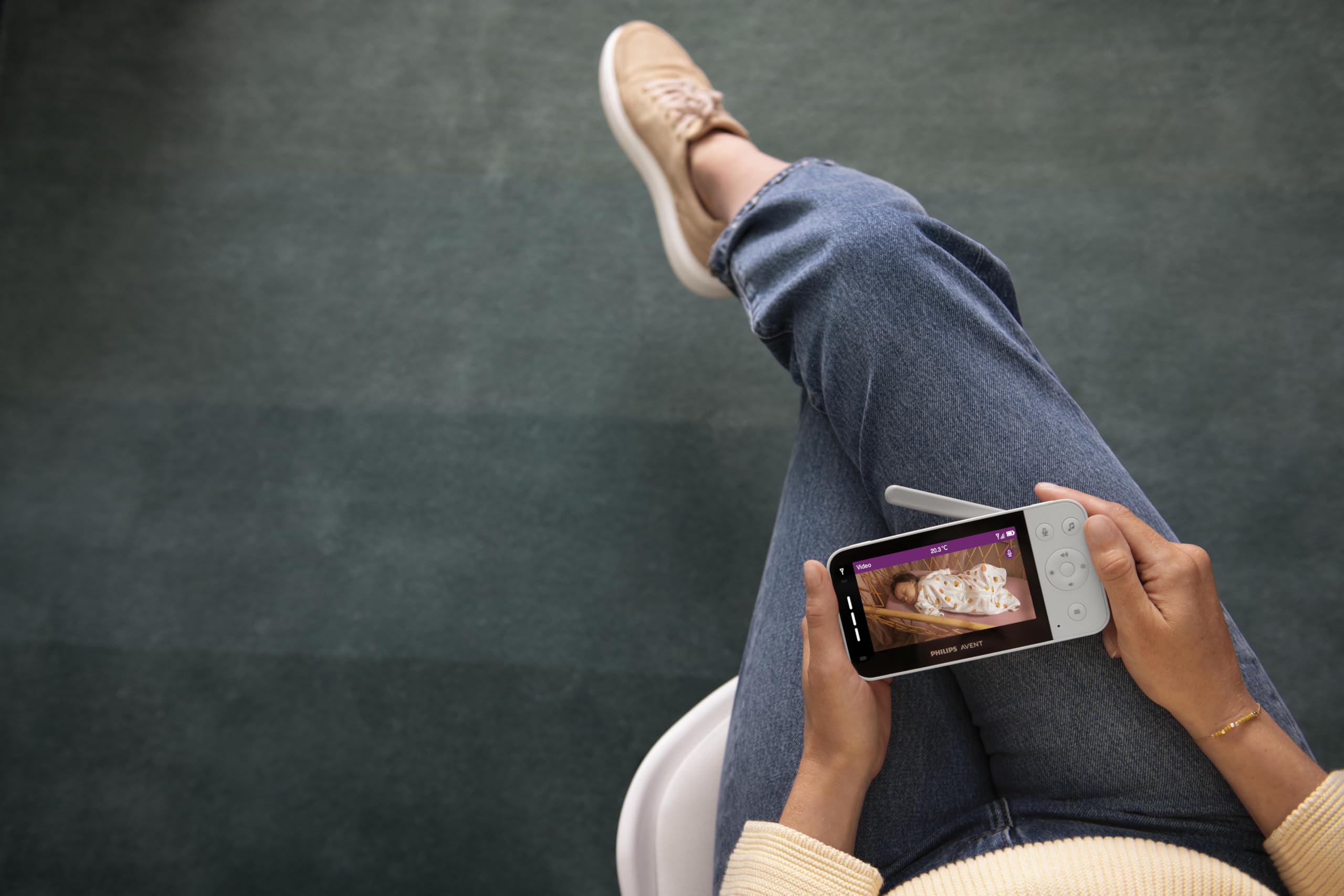 Philips Avent SCD953/26 Moniteur Vidéo Connectée - Écran de 4,3" Full HD, WiFi, Longue Autonomie de la Batterie