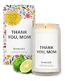 Scented Candles for Home (Thank You, Mom) - 13.75 oz Long-Lasting Soy Wax Blend Jar Candle Gifts for Women for All Occasions, 60-80 Hours Burn Time - Notes of Bergamot, Lavender & Sage