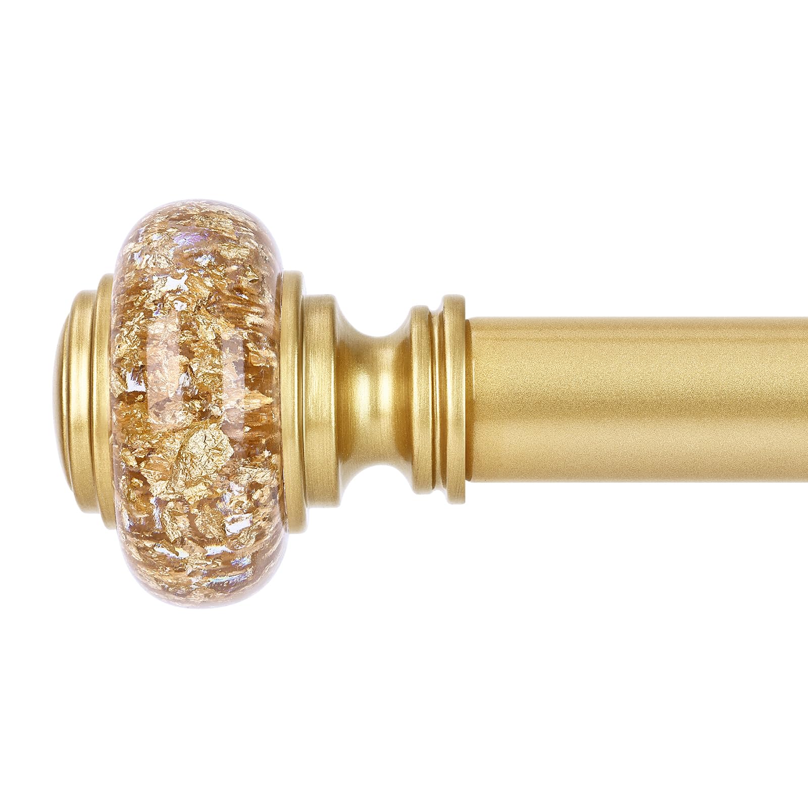 Photo 1 of Gold Curtain Rods for Windows 30 to 41 Inch, Decorative Vintage Crystal