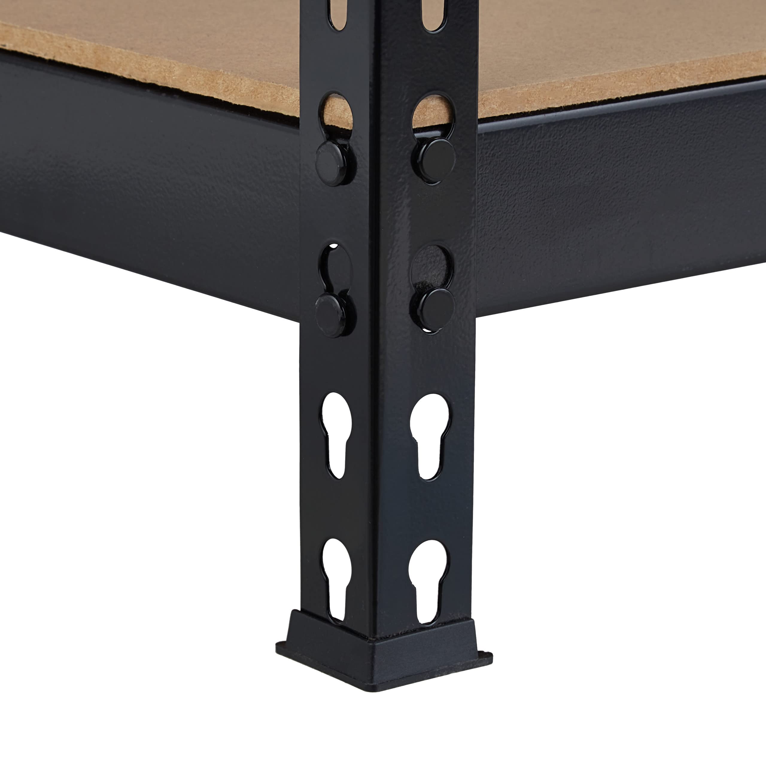 Relaxdays Établi, 2 Plans de Travail adaptables, Table de Travail pour Atelier, Acier, HLP : 92 x 150 x 60 cm, Noir