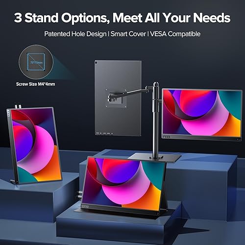 Miniatura 5 de UPERFECT Monitor portátil 2K 144Hz 16.1", monitor portátil para juegos para portátil 2560x1440P QHD FreeSync HDR Ultra Slim, segunda pantalla