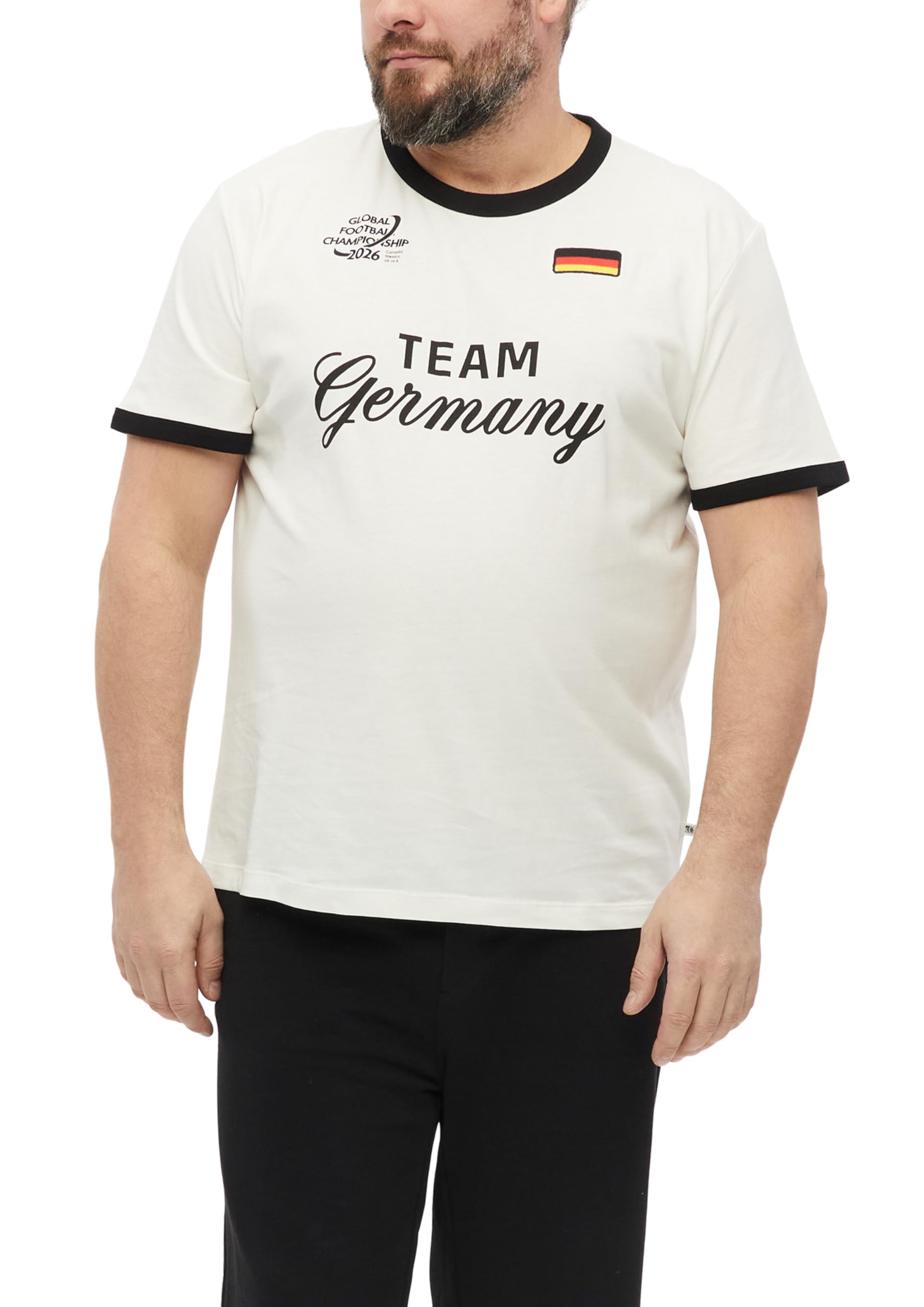 s.Oliver Men's 2181165 T-Shirt with Front Print (Pack of 1), White, 3XL