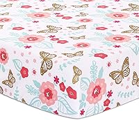 Vista 4 de The Peanutshell Juego de ropa de cama para cuna de bebé de 3 piezas para niñas, juego de cama para recién nacidos, bebés y niños pequeños