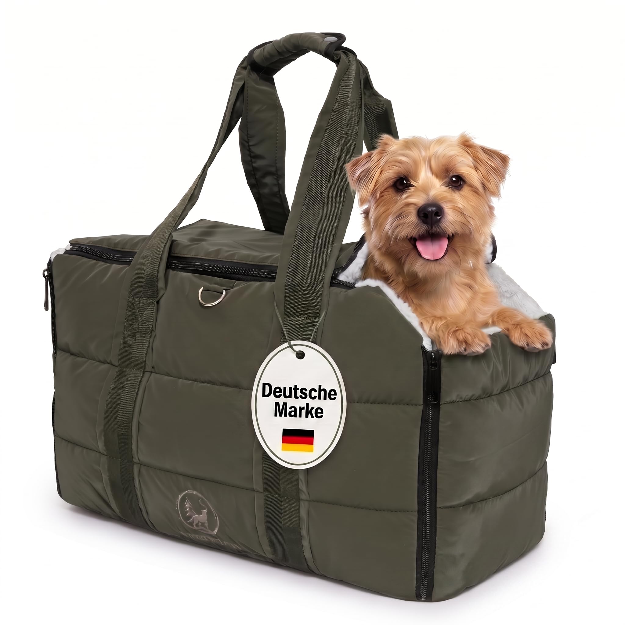 Bolsa 2 en 1 para perros pequeños, 10 kg, bolsa de transporte para perros y manta de viaje, bolsa de transporte para cachorros y gatos con correa de seguridad y forro térmico suave, práctica para café