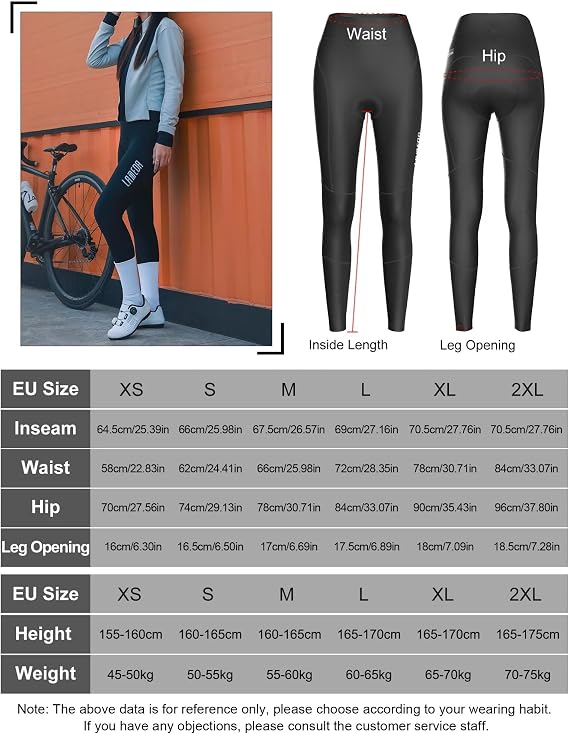 Amazon.co.jp: LAMEDA 女性用自転車パンツ、ハイウエスト 3Dパッド入り