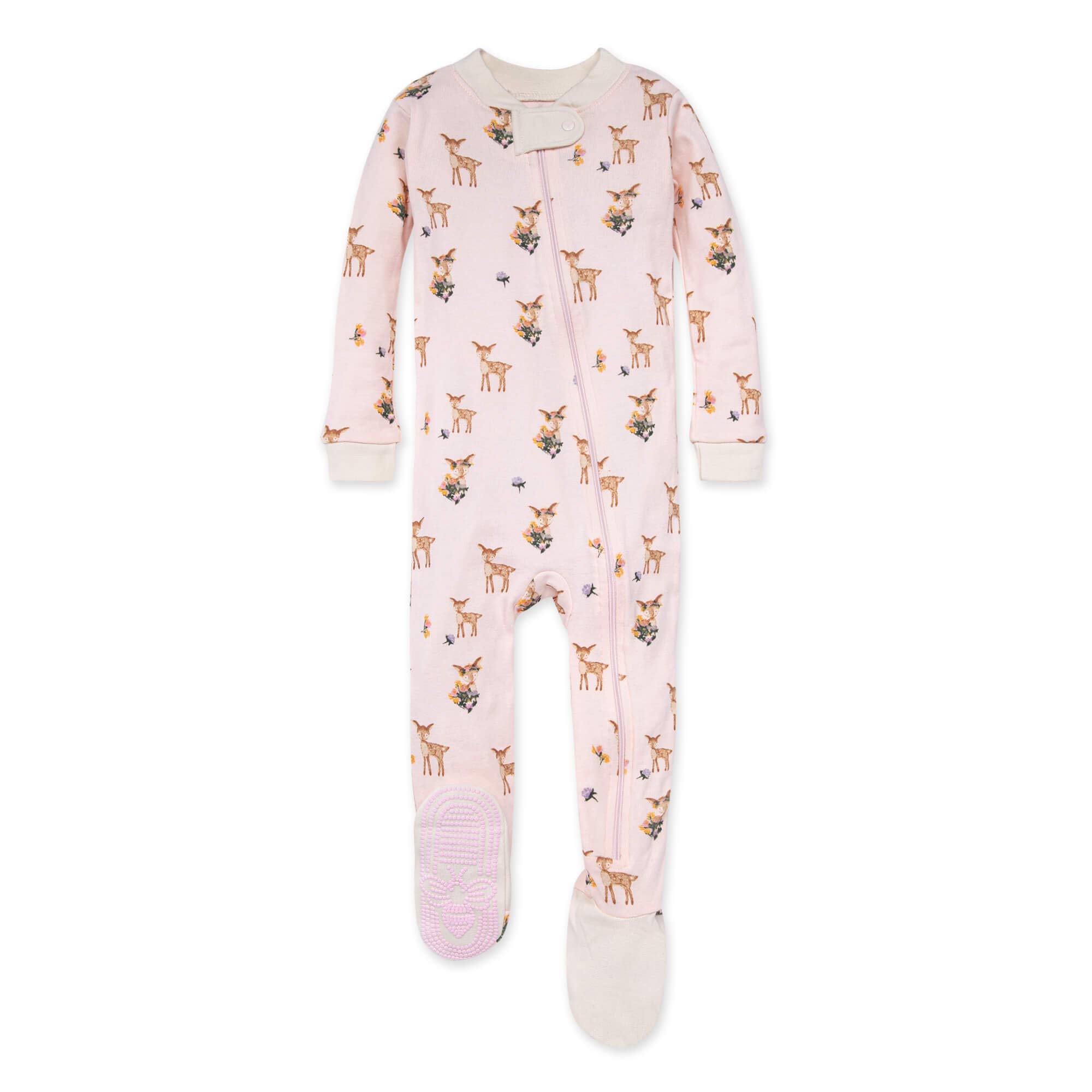 Burt's Bees Baby Sleeper Pajamas, Zip Front Non-Slip Footed Sleeper Pjs Coche Cama Bebé-Niños