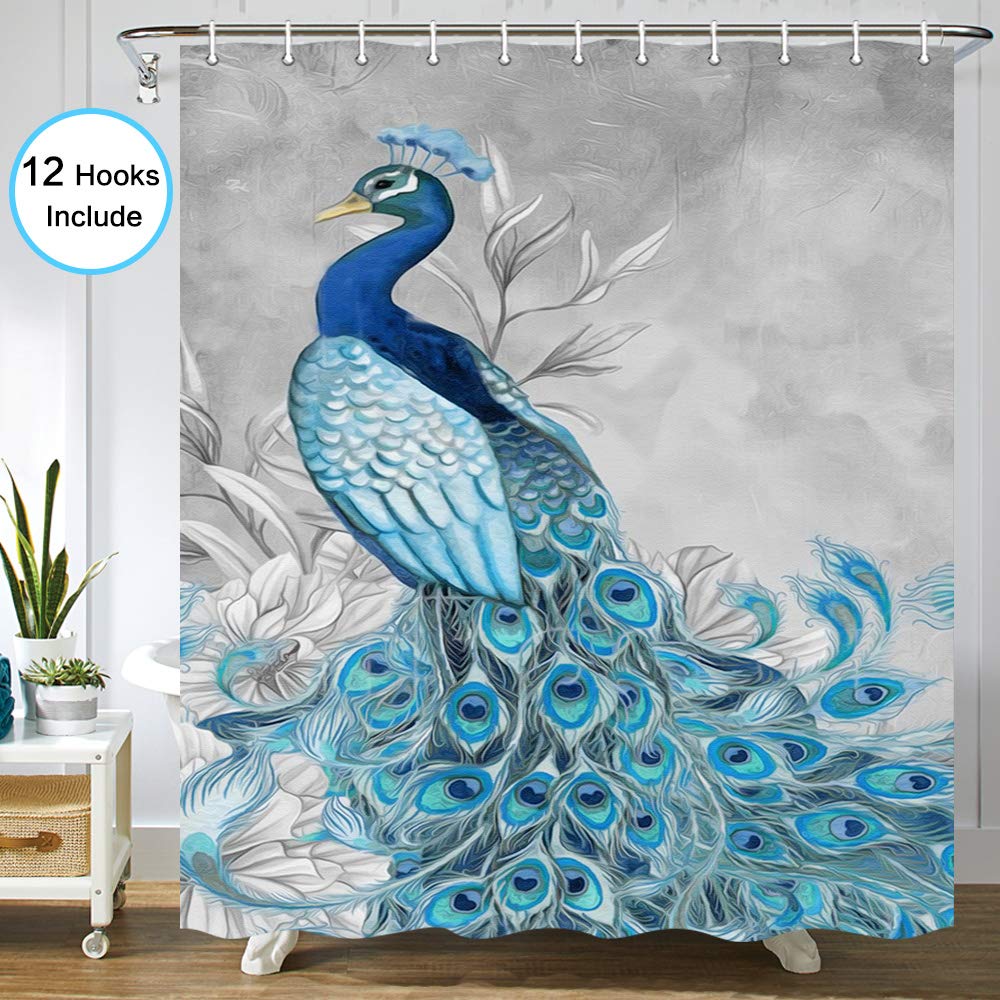 Peacock Shower Curtains Curtains & Drapes