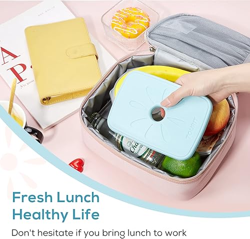 Miniatura 4 de TOURIT Bolsa de almuerzo aislada de doble cubierta expandible con bolsas de hielo reutilizables para loncheras y bolsas de larga duración