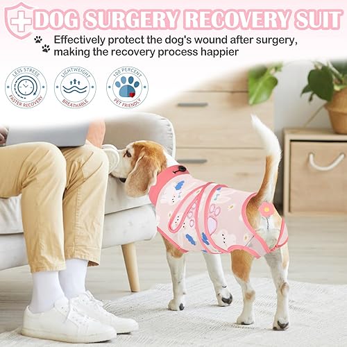 Miniatura 6 de KOESON Traje de recuperación de cirugía para perros hembra, antilamidas, traje de recuperación para perros machos, alternativa de cono después de la