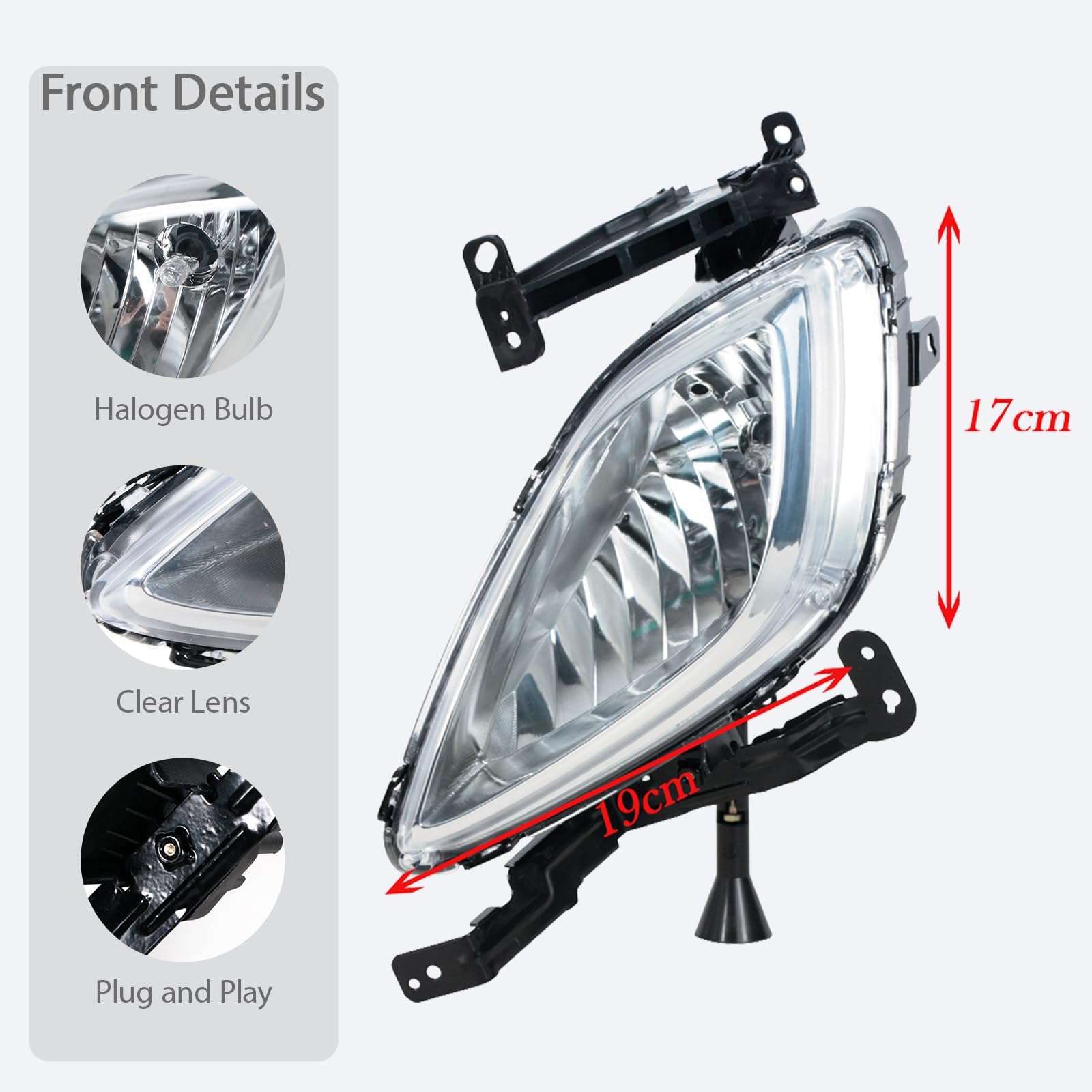 JESYMBX Front Bumper Fog Light For Hyundai Elantra 2011-2013 Running Driving DRL Lamp 92202-3X020 922023X020 Right