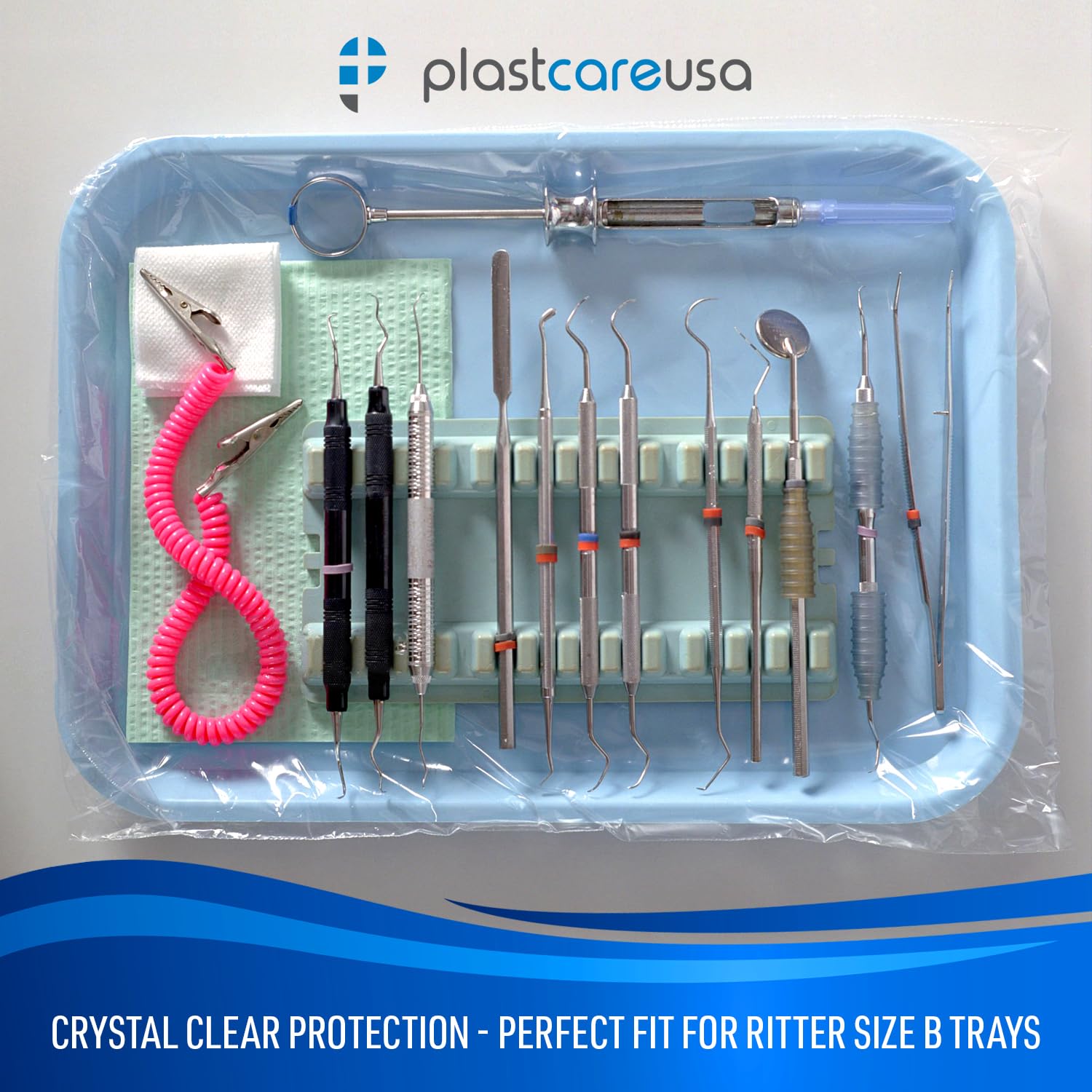 Disposable Plastic Dental Tray Cover Barrier Sleeves (Box of 500) (10 1/2" x 14") (Size B)