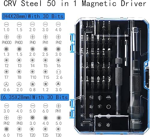 Miniatura 2 de JMXULLCC Juego de destornilladores de precisión kit de reparación de destornilladores multifunción 50 en 1 kit de destornilladores magnéticos con