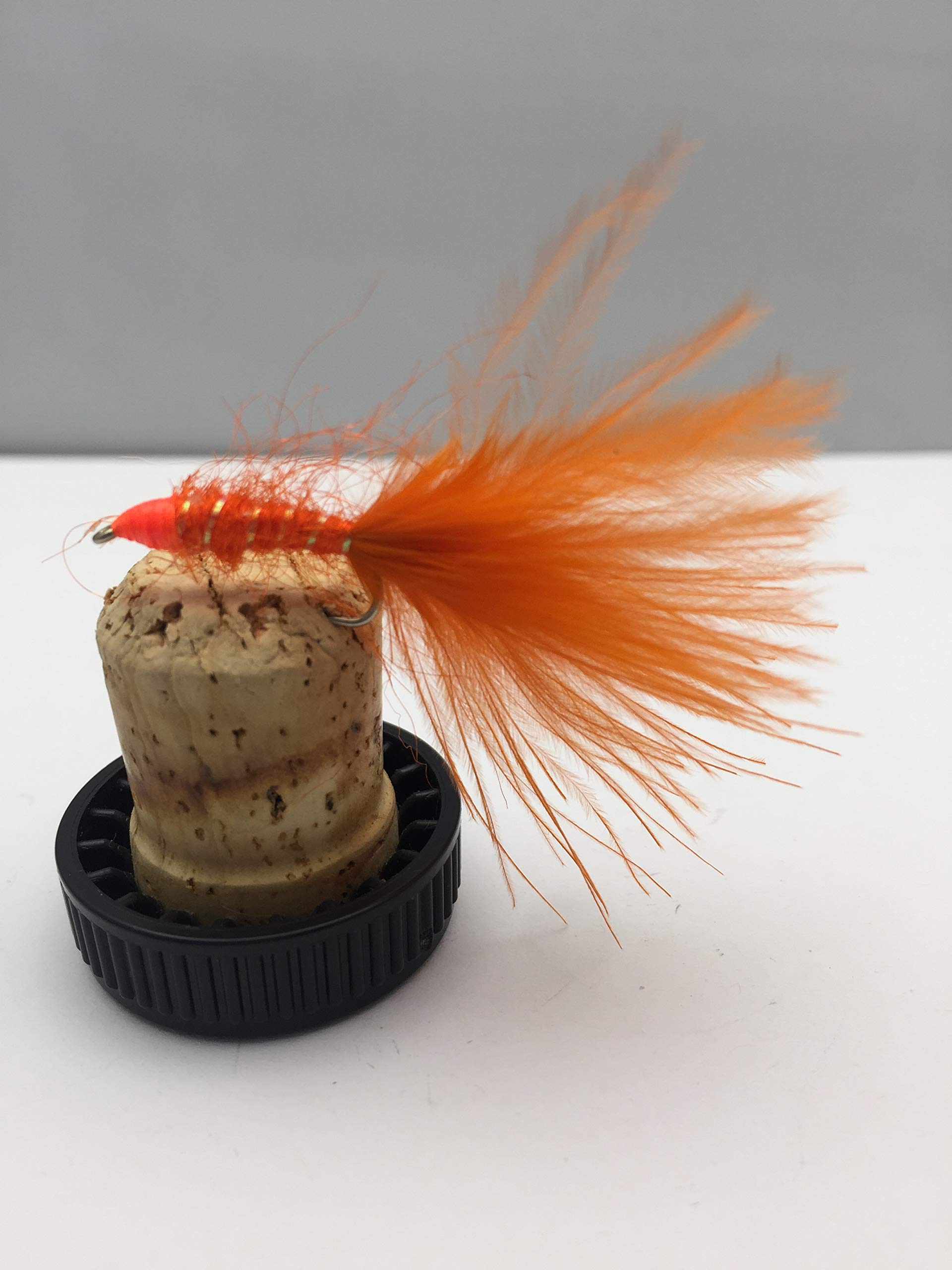 Fly Fishing PRIME collection "Orange Damsel Hot Head" x 8 Flies, Size 10 Trout Flies
